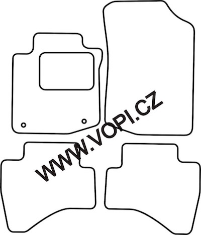 Přesné gumové koberce béžové / šedé Toyota Aygo 2010 ->